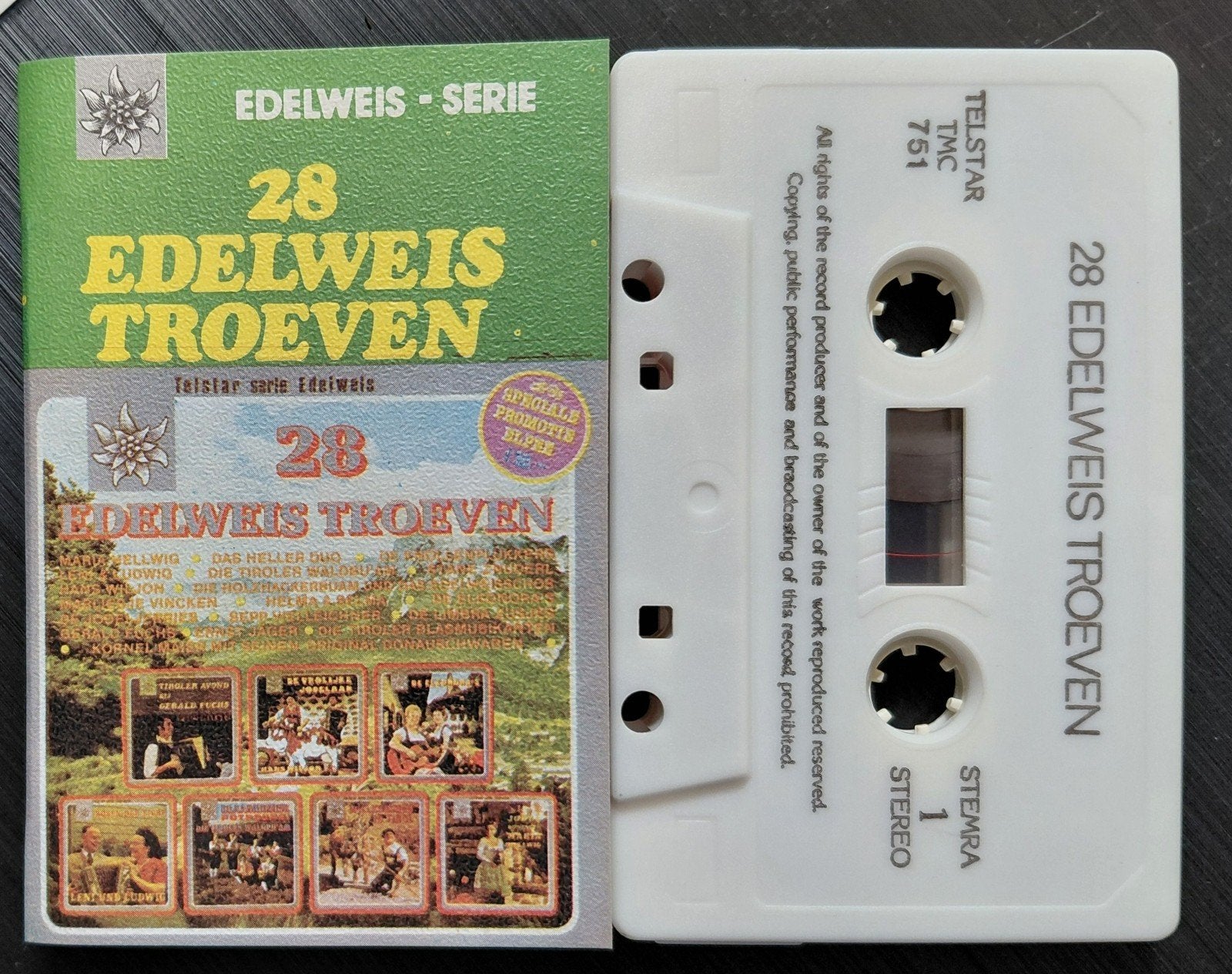 TMC  - 751. (Edelweis-Serie) 28 Edelweis Troeven., Cd's en Dvd's, Cassettebandjes, Verzenden, Zo goed als nieuw, 1 bandje