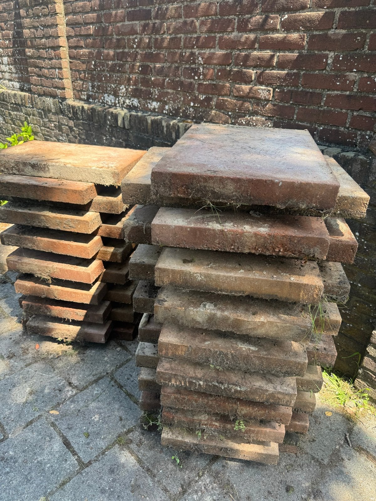 Gratis af te halen: Tuintegels 40x60 cm – ca. 40 m², Ophalen, Gebruikt, 10 m² of meer, Beton