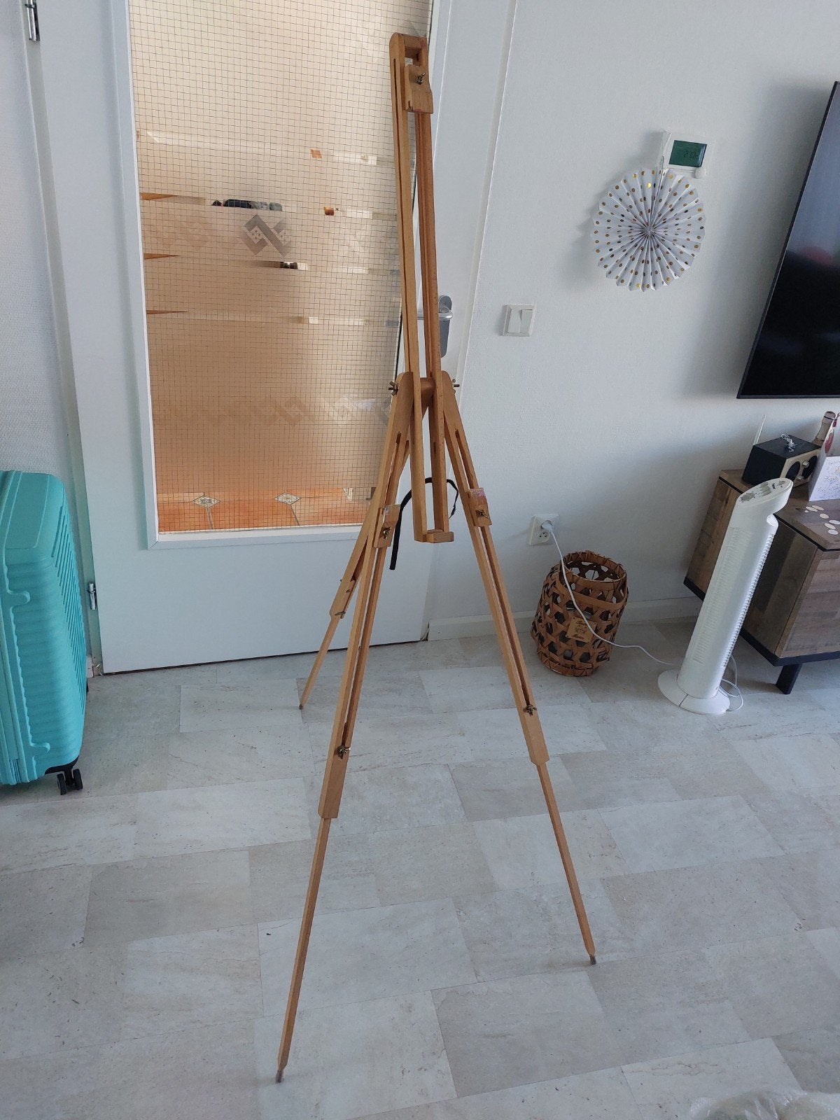Houten schildersezel - Opvouwbaar en verstelbaar, Hobby en Vrije tijd, Schilderen, Ophalen of Verzenden, Zo goed als nieuw, Ezel