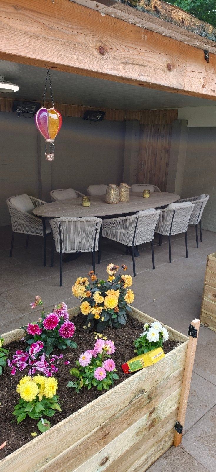 tuinset met 8 stoel, Ophalen, Aluminium, Tuinset, Eettafel