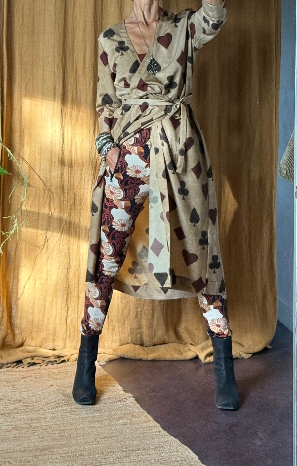 Uma wang wikkeljurk jas vib 36/38  klaverjas pokerdress, Ophalen of Verzenden, Zo goed als nieuw, Maat 36 (S), Boven de knie