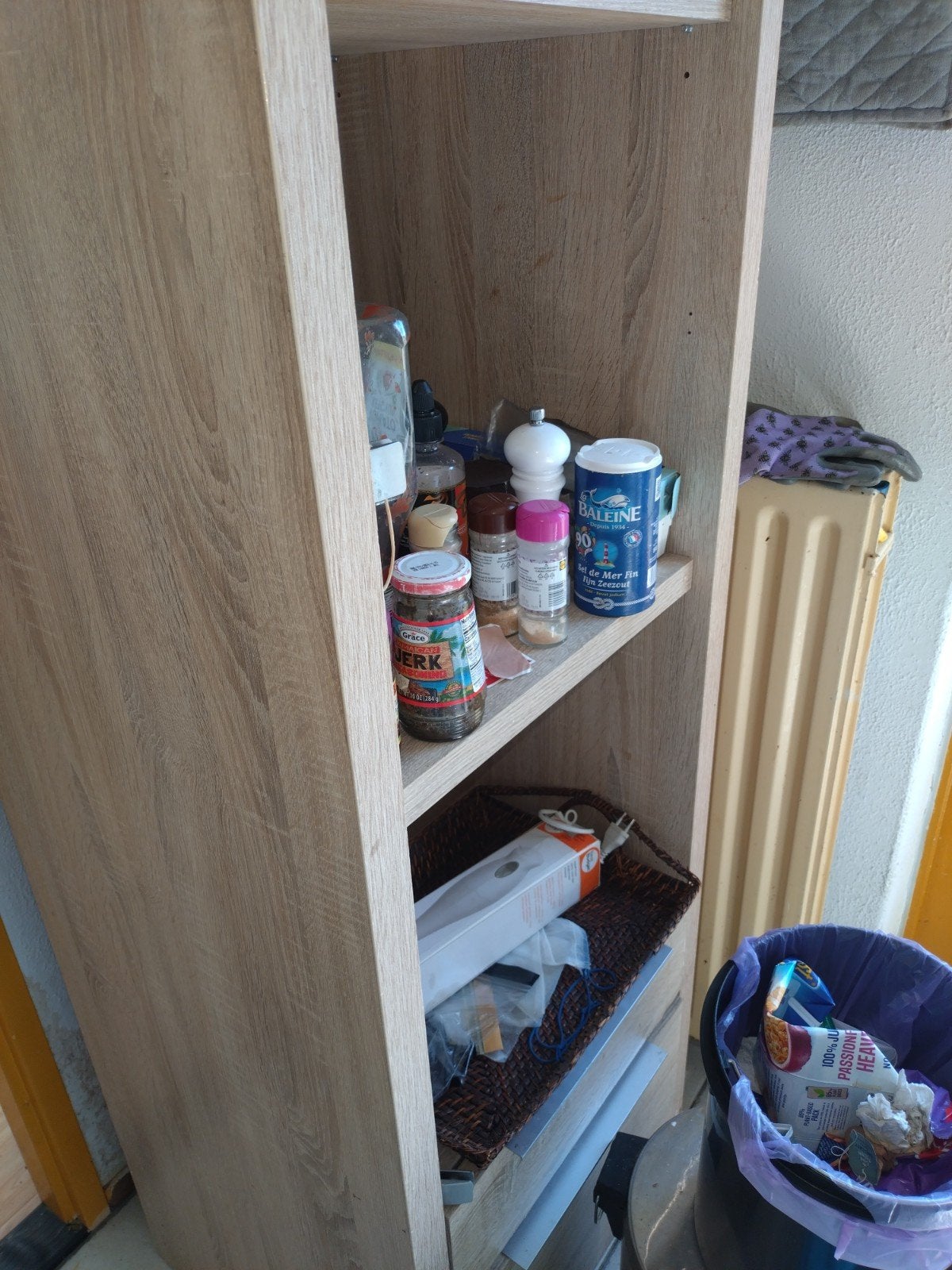 Houten boekenkast met verstelbare planken, Ophalen, Met plank(en), Minder dan 50 cm, Gebruikt