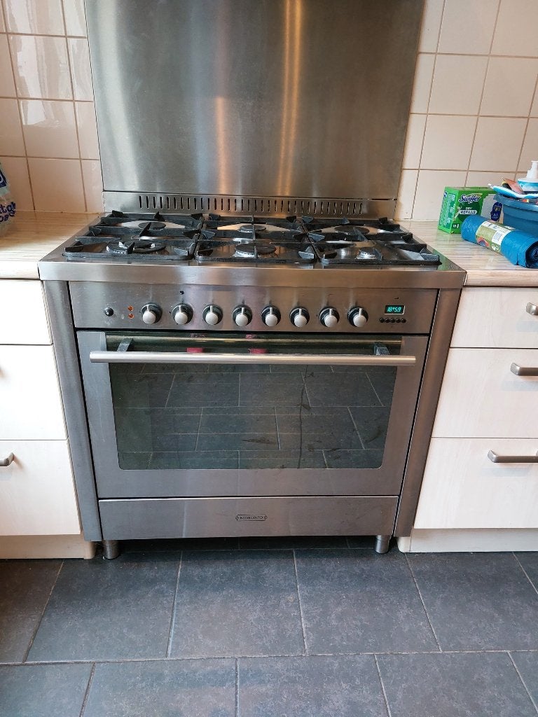 Pelgrim  Novecento 6 pits gasfornuis, Witgoed en Apparatuur, Fornuizen, Ophalen, Gebruikt, 60 cm of meer, Gas