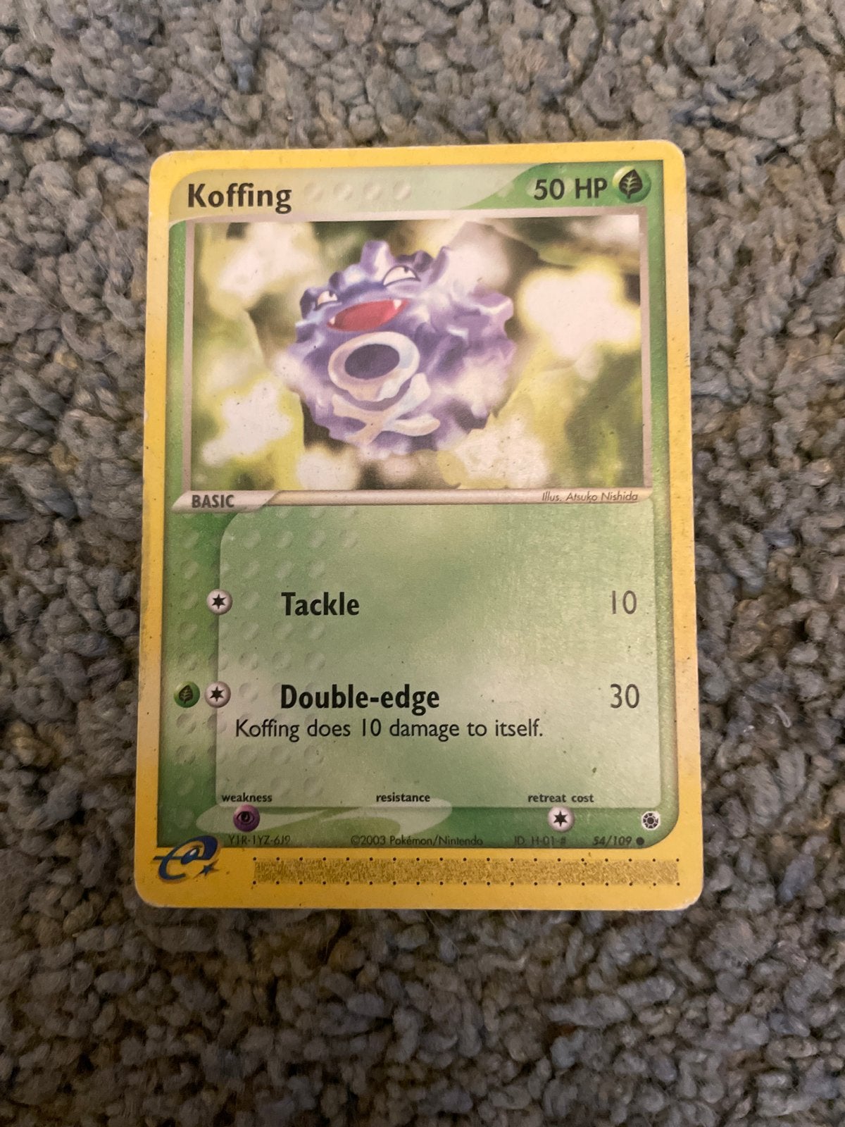Koffing Pokémon Kaart - 2003 EX Ruby & Sapphire Set, Ophalen of Verzenden, Gebruikt, Losse kaart