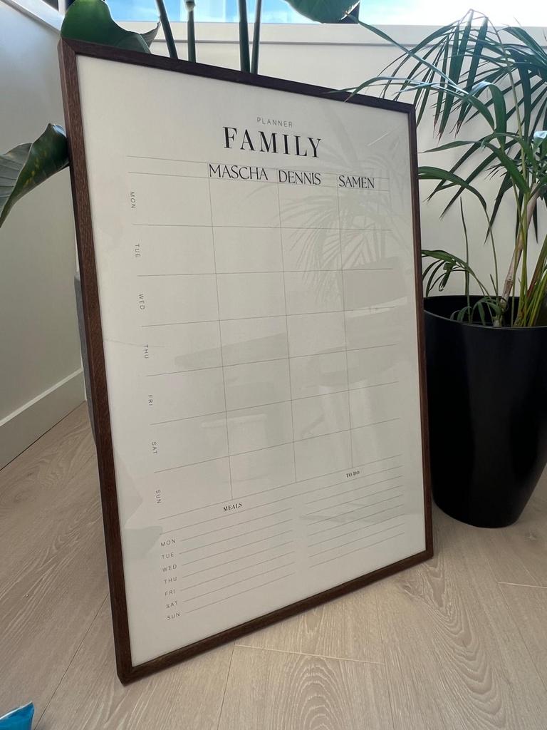 Family planner / takenlijkst merk Desenio, Ophalen, Maandkalender, Nieuw