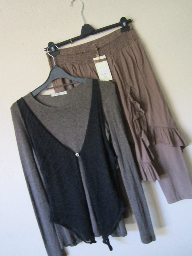 Cream rok met Sarah Pacini hes maat 38/40, Maat 38/40 (M), Cream+Sarah Pacini, Zwart, Nieuw