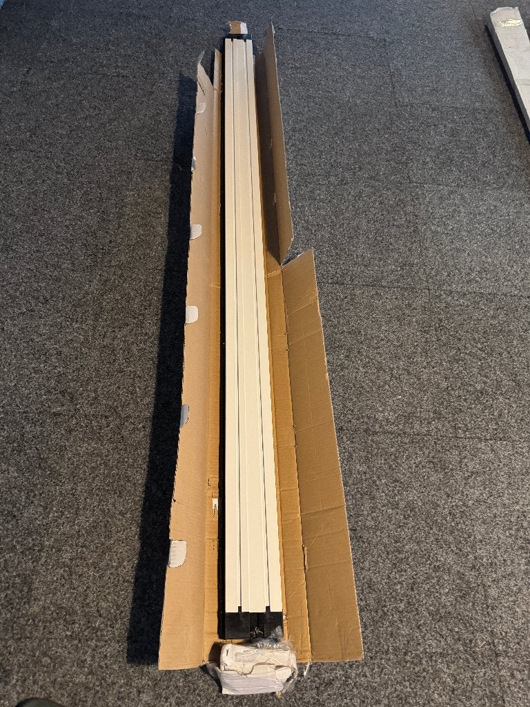wit 9016 plissé hordeur A-merk – 1900 x 2231/2360 mm, Ophalen, Hordeur, Nieuw, 120 cm of meer