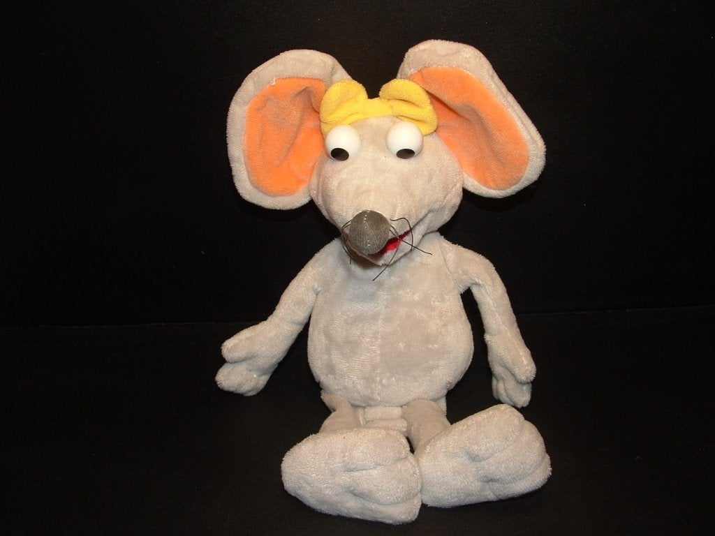 RUBO TOYS MUIS IENIEMIENIE MIDDENMAAT UIT SESAMSTRAAT, Overige merken, Overige typen, Grijs, Zo goed als nieuw
