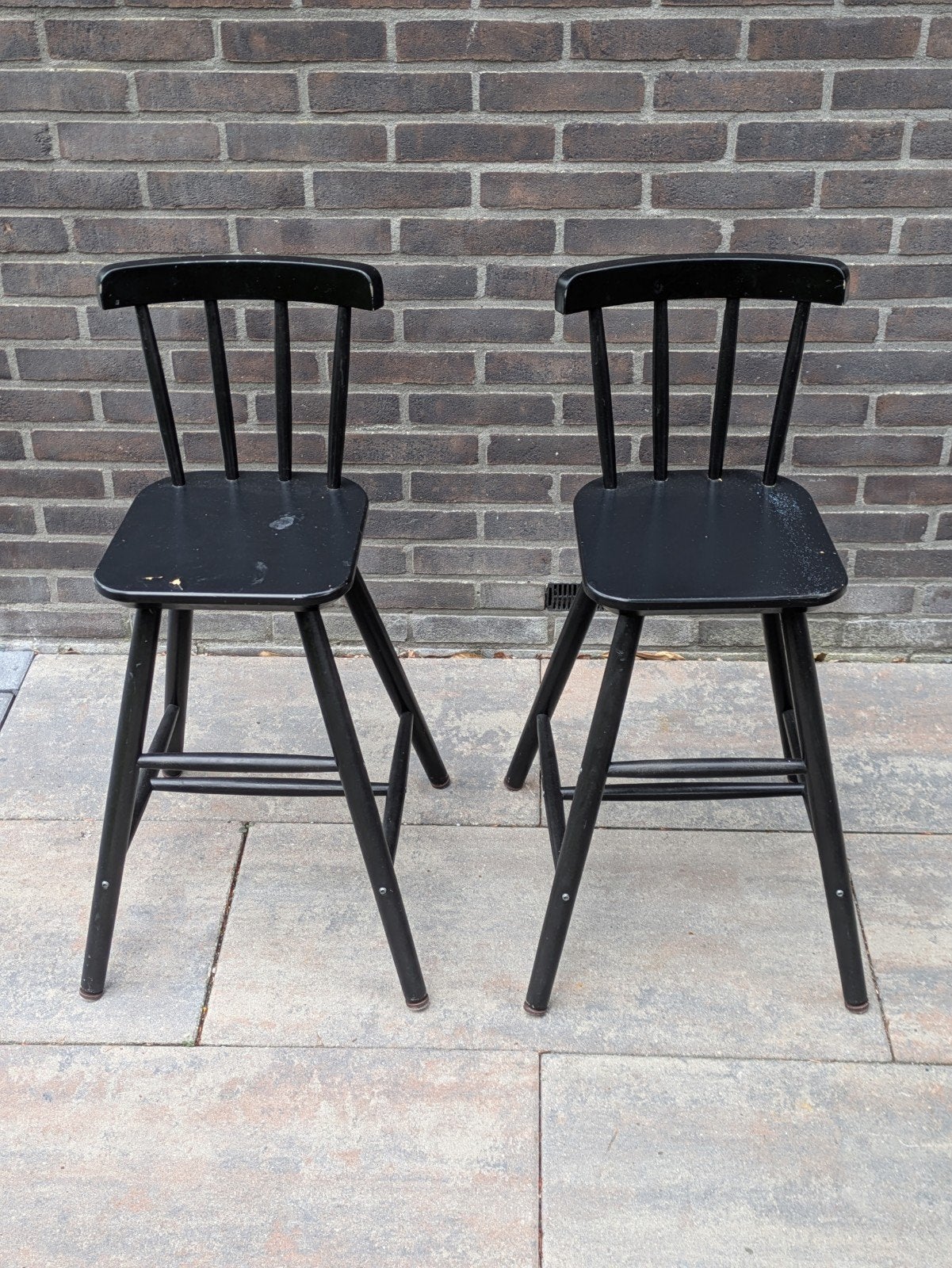 2 IKEA Agam kinderstoelen - Zwart, Ophalen, Gebruikt, Twee, Zwart