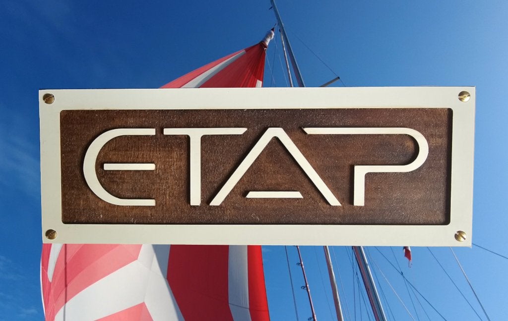 Origineel ETAP Yachting-logo, CNC-embleem, ETAP-eigenaren, Watersport en Boten, Verzenden, Nieuw, Interieur en Kussens