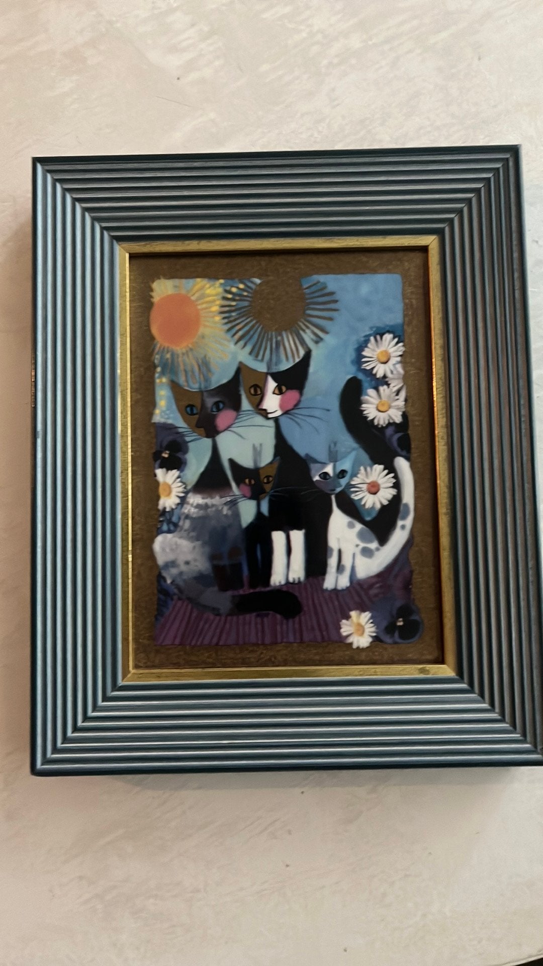 Rosina Wachtmeister Katzenfamilie ingelijste plaat, Ophalen