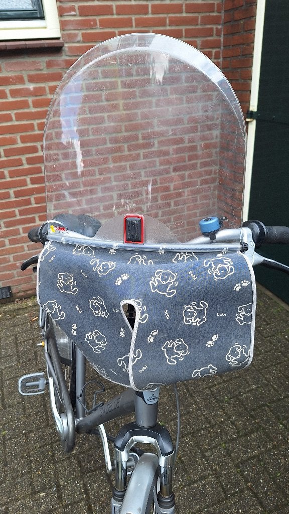 windscherm fiets, Ophalen, Gebruikt, Voorzitje, Bobike voorzitje