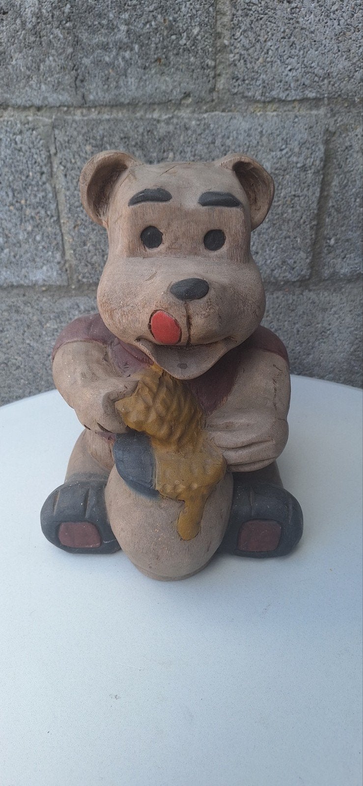 Winnie de Pooh beeld hout Disney (1826), Beeldje of Figuurtje, ., Ophalen of Verzenden, Zo goed als nieuw