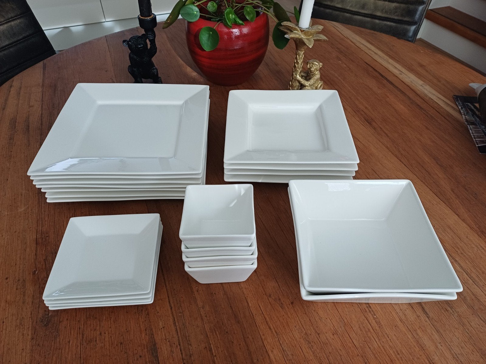 Vierkant Servies wit, Ophalen, Gebruikt, Bord(en), Overige stijlen