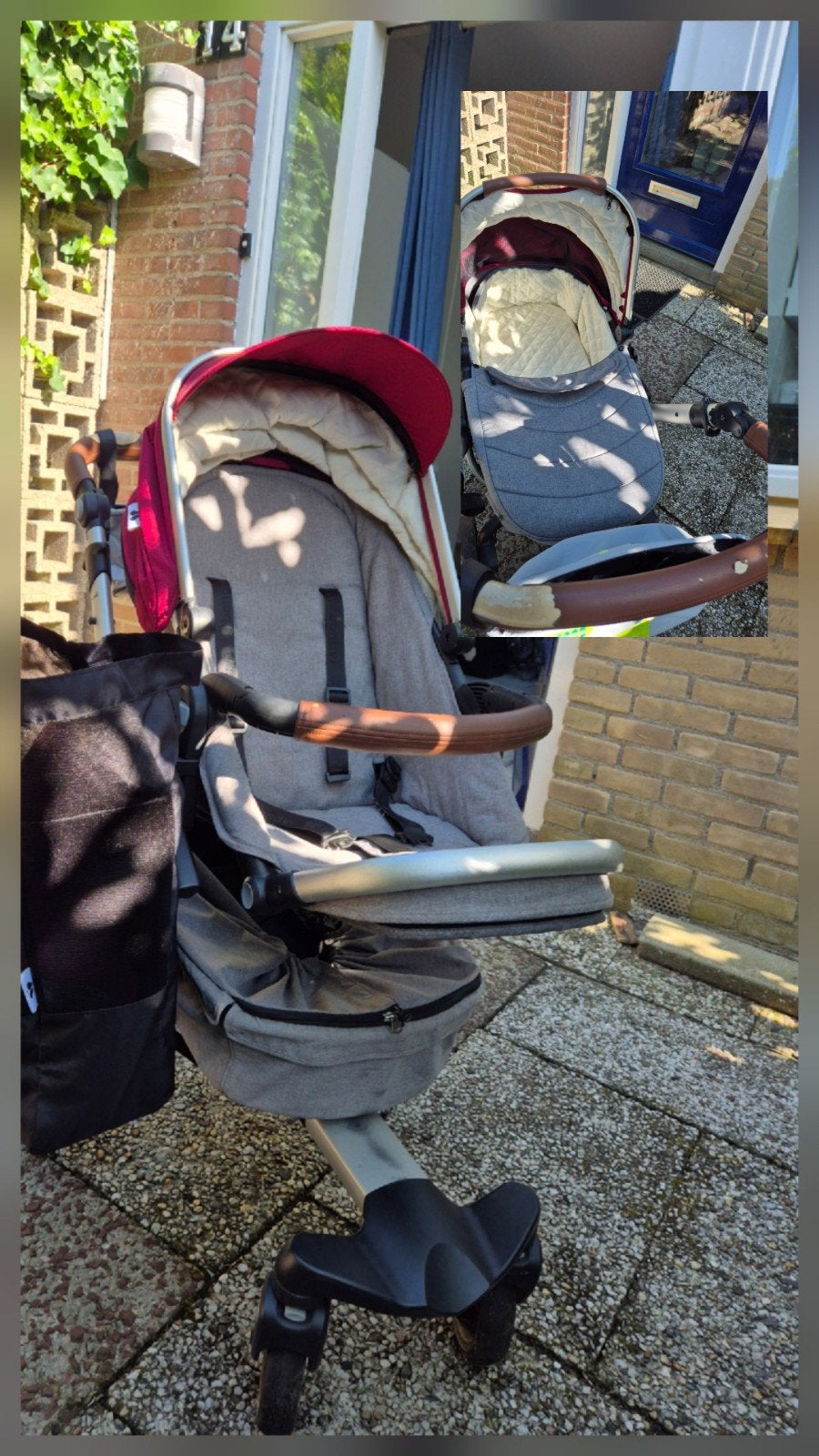 Bonavi kinderwagen compleet met reiswieg en sportzitje, Ophalen, Overige merken, Met reiswieg
