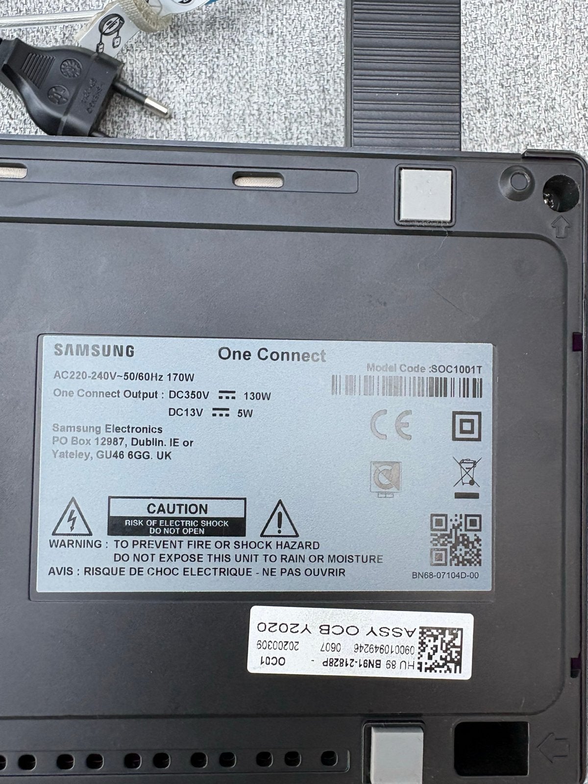 Samsung One Connect Box + originele kabel – The Frame 55”, Ophalen, Gebruikt, 100 cm of meer, Samsung