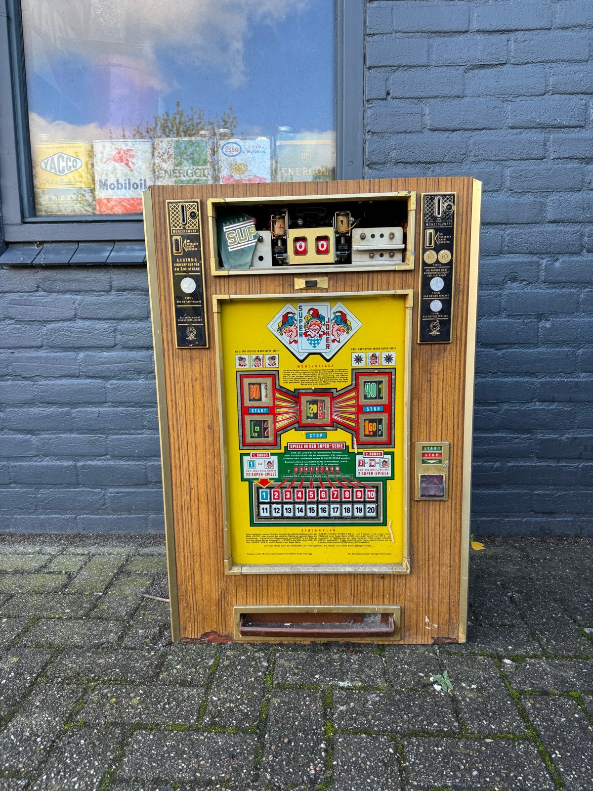 Vintage Super Joker gokkast - Jaren '70, Verzamelen, Automaten | Gokkasten en Fruitautomaten, Overige munten, Ophalen, Gebruikt