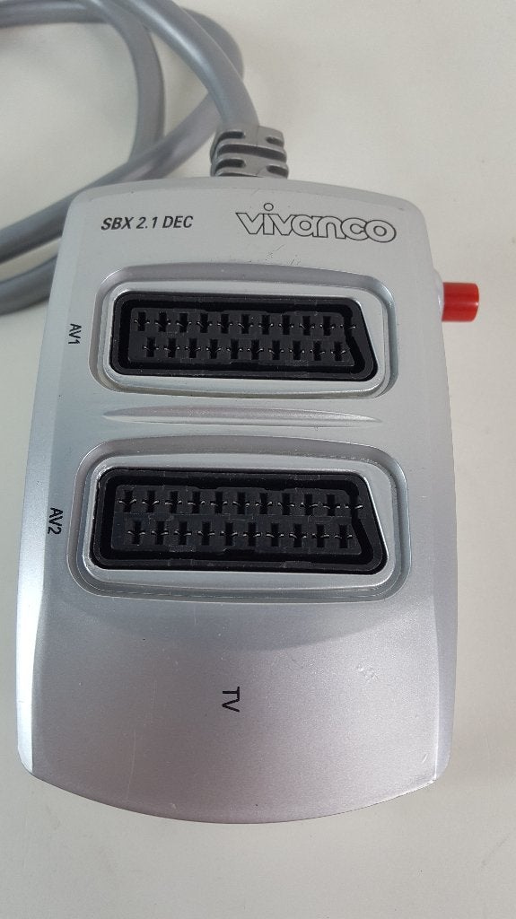 Vivanco Scart splitter, 2-voudig. Grijs. Werkt prima. 2A7, Tweedehands verkoop, Tweedehands verkoop, Gebruikt, Scartkabel