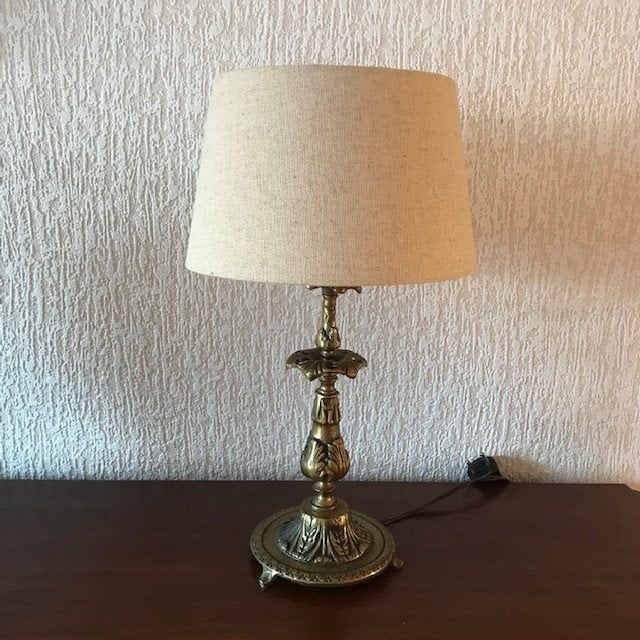 Klassieke tafel / bureaulamp, Bureaulamp, Gebruikt, Ophalen of Verzenden, Met schakelaar