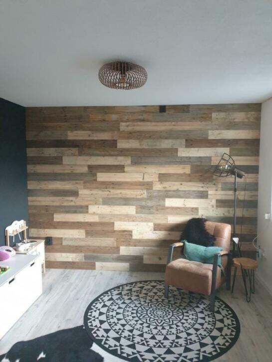 Sloophout planken oud hout, barnwood old oak stijl, Ophalen, Gebruikt, Planken