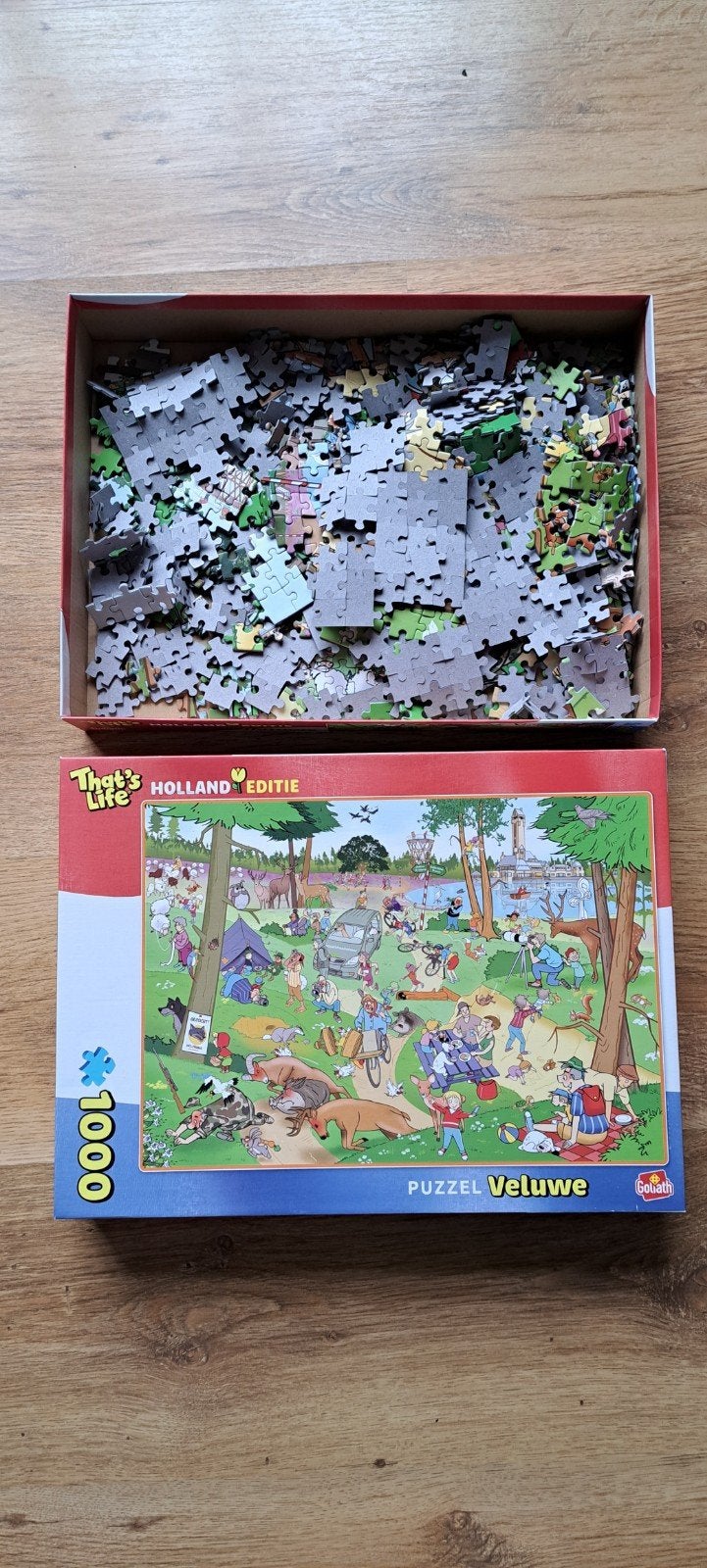 That's Life Holland Editie Puzzel Veluwe 1000 stukjes, Hobby en Vrije tijd, Ophalen of Verzenden, 500 t/m 1500 stukjes, Zo goed als nieuw
