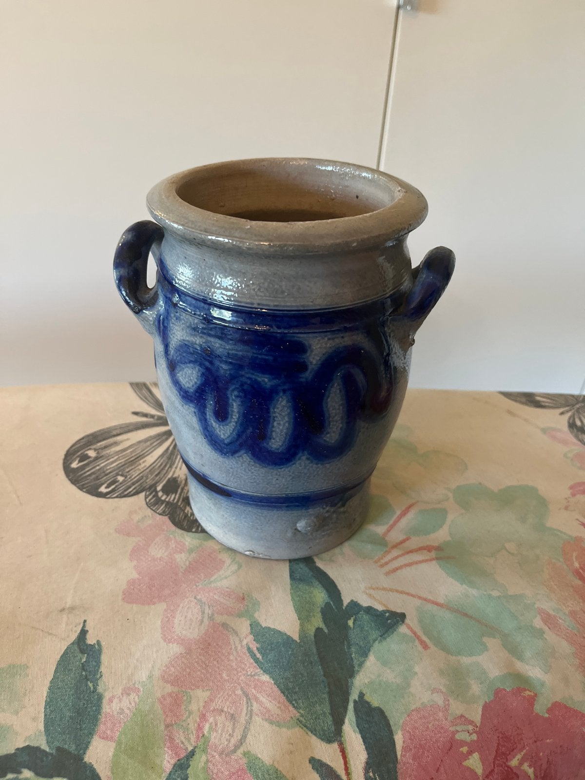 Keulse  pot met blauw decor - 1L, Antiek en Kunst, Antiek | Keramiek en Aardewerk, Ophalen of Verzenden