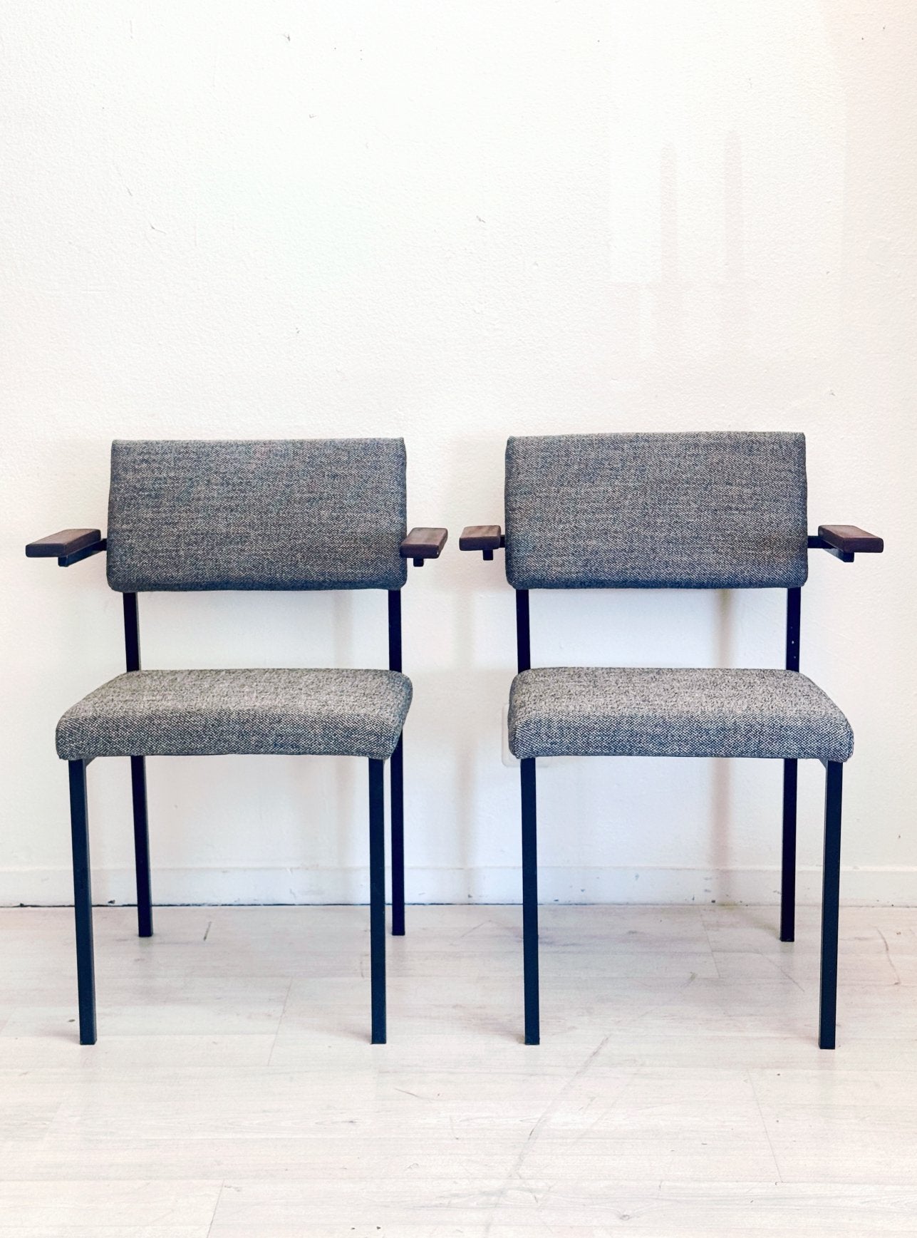 Set van 2 SE 21 stoelen – Martin Visser voor ’t Spectrum, Huis en Inrichting, Stoelen, Twee, Zwart, Ophalen of Verzenden, Zo goed als nieuw