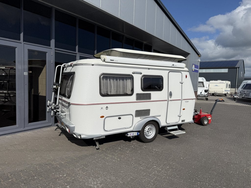 Eriba Touring Triton 430 GT Bed + Zit WC Luifel Unico Mover., Bedrijf, 4 tot 5 meter, Eriba, Dwarsbed