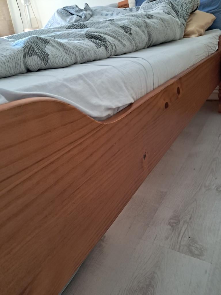 Bed, Ophalen, Tweepersoons, Hout