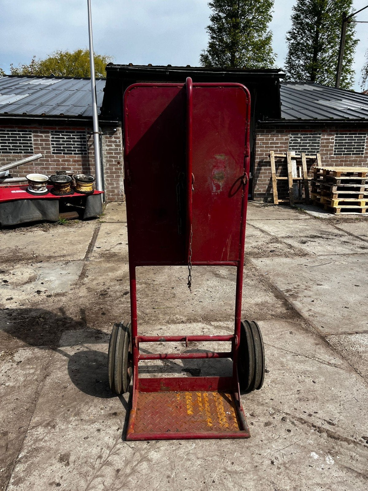 Snijbranderkar - Handige transportkar voor gasflessen, Ophalen, Nieuw, Voor, Bumper