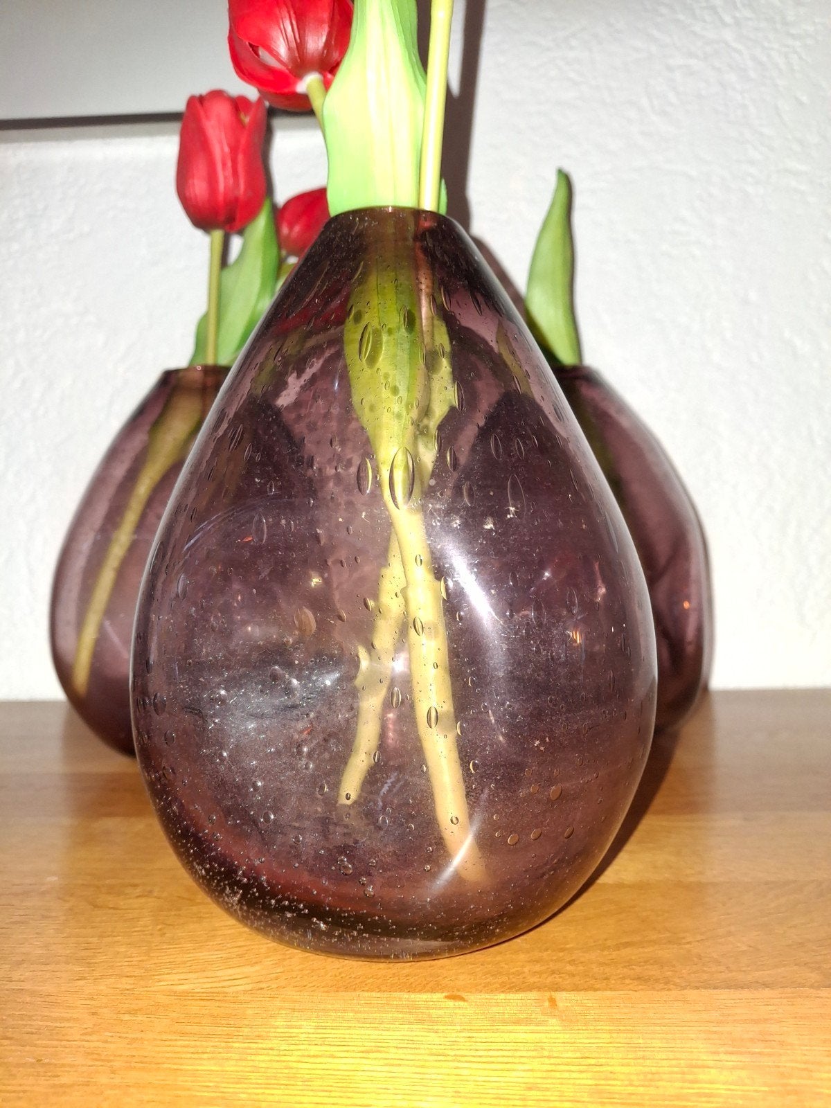 Art    Hand geblazen    bubble vaasjes, Ophalen of Verzenden