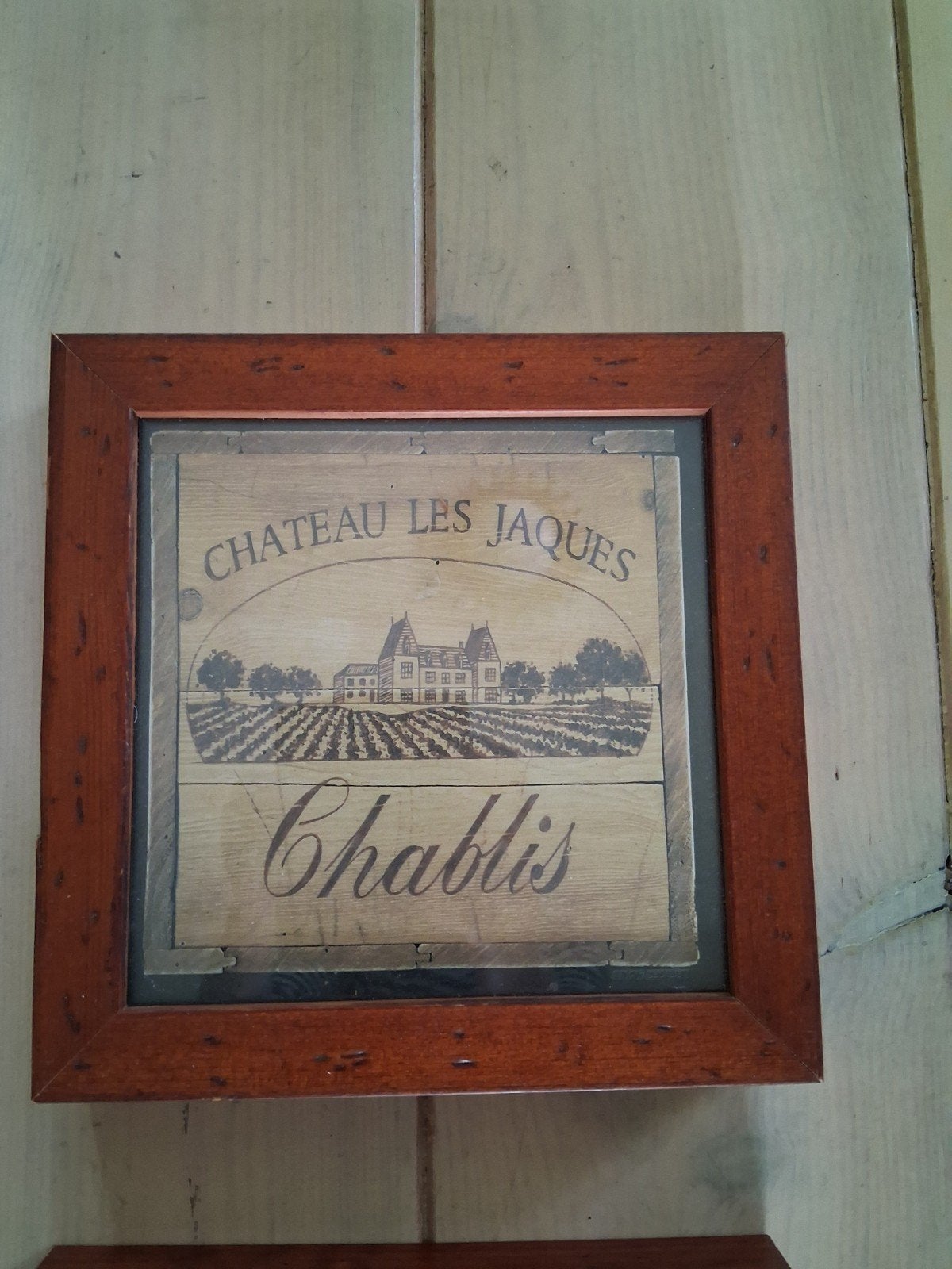 Set van 3 ingelijste prints van Franse wijngaarden, Minder dan 50 cm, Gebruikt, Ophalen of Verzenden, Print