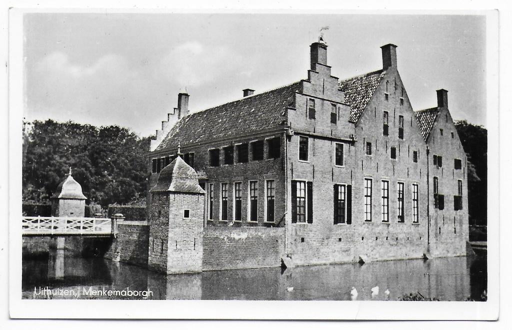 Uithuizen Menkemaborgh Ongelopen Ansichtkaart (B6609 ), Ophalen of Verzenden, 1920 tot 1940, Ongelopen