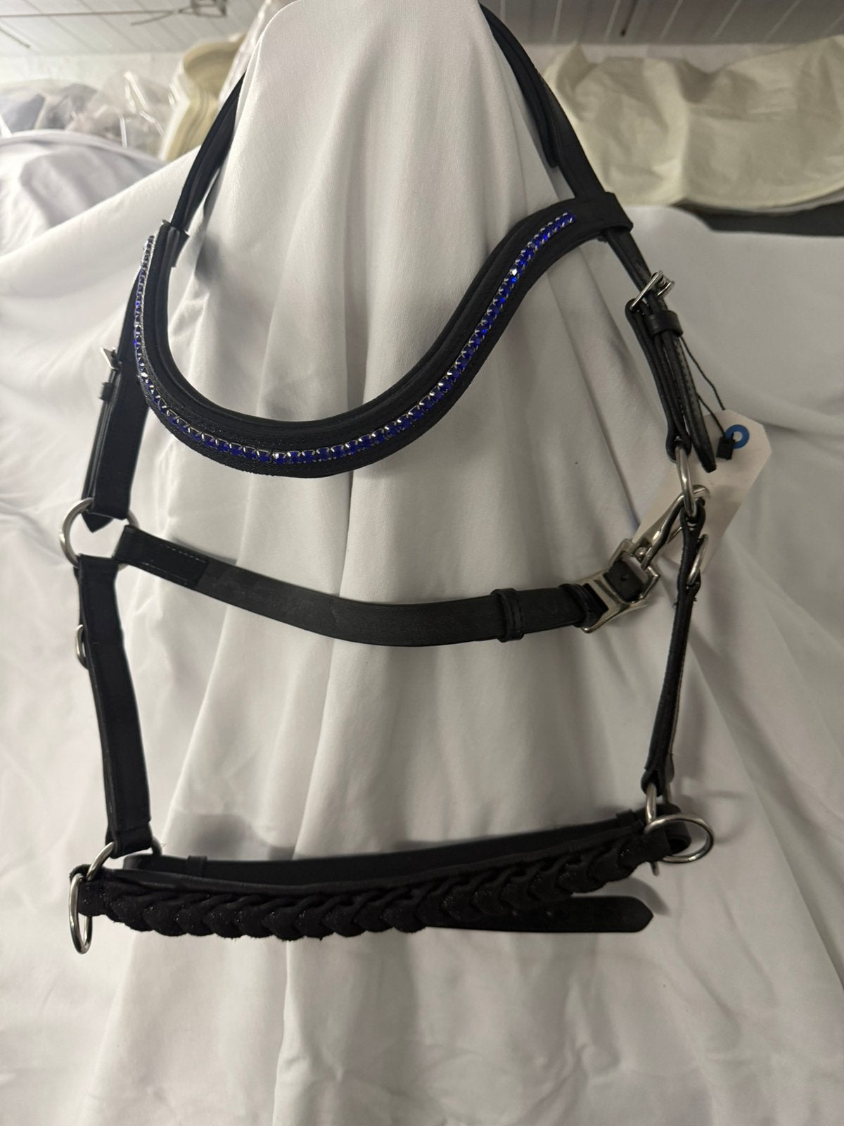 Nieuw! Bitloos hoofdstel halster 2 in 1 full, Dieren en Toebehoren, Ophalen of Verzenden, Nieuw, Met strass/glitters, Hoofdstel