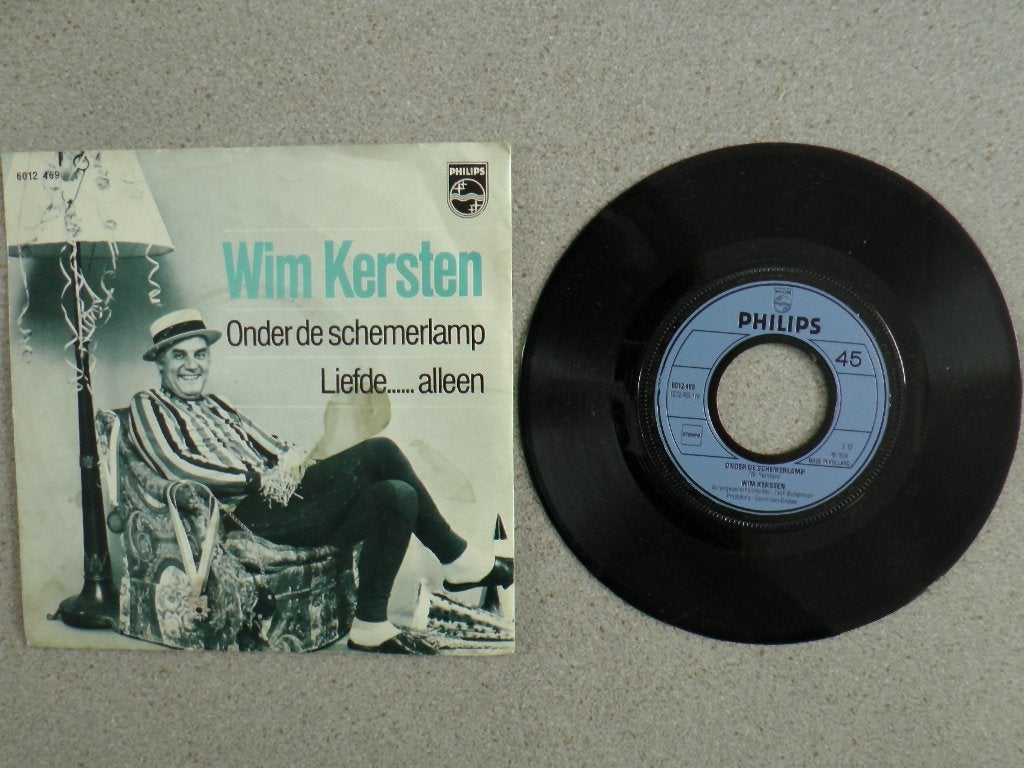 Wim Kersten - Onder de schemerlamp VINYL SINGLE, Fotohoes, Ophalen of Verzenden, Gebruikt, Nederlandstalig