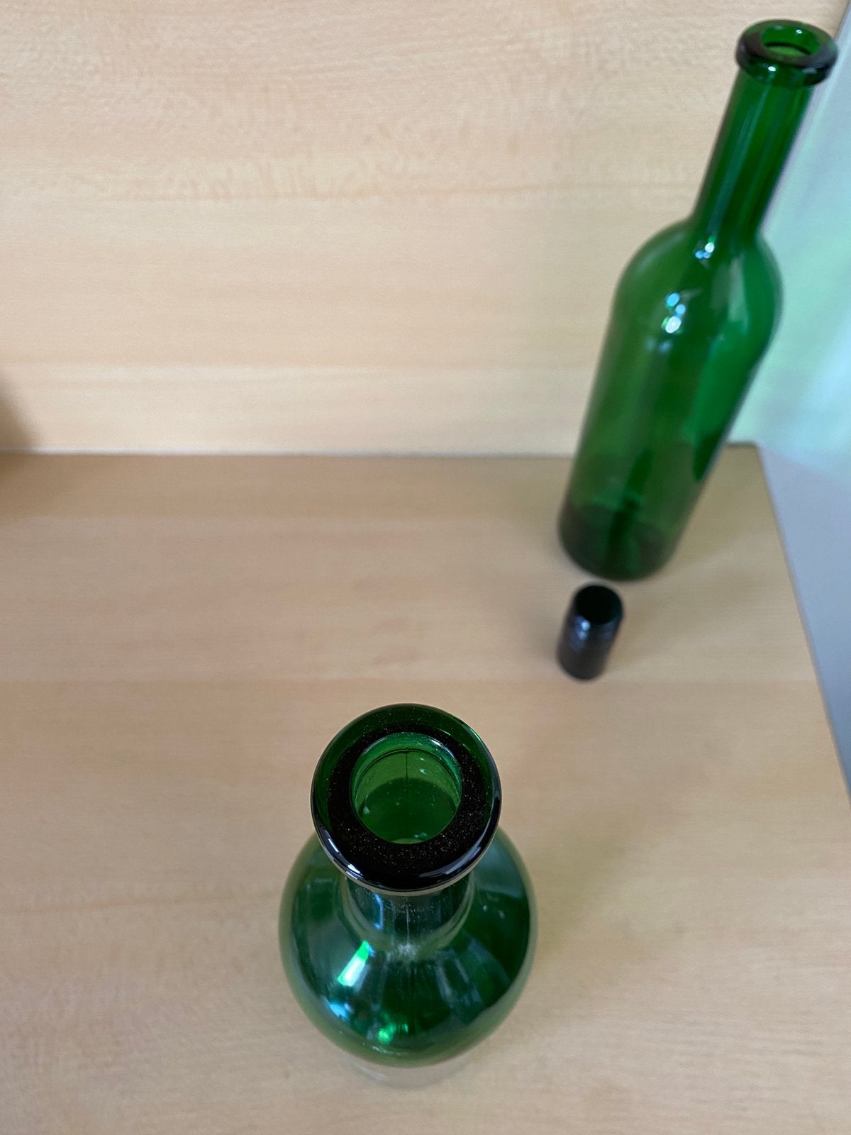 Flessen groen, Ophalen, Nieuw, Met deksel, Glas