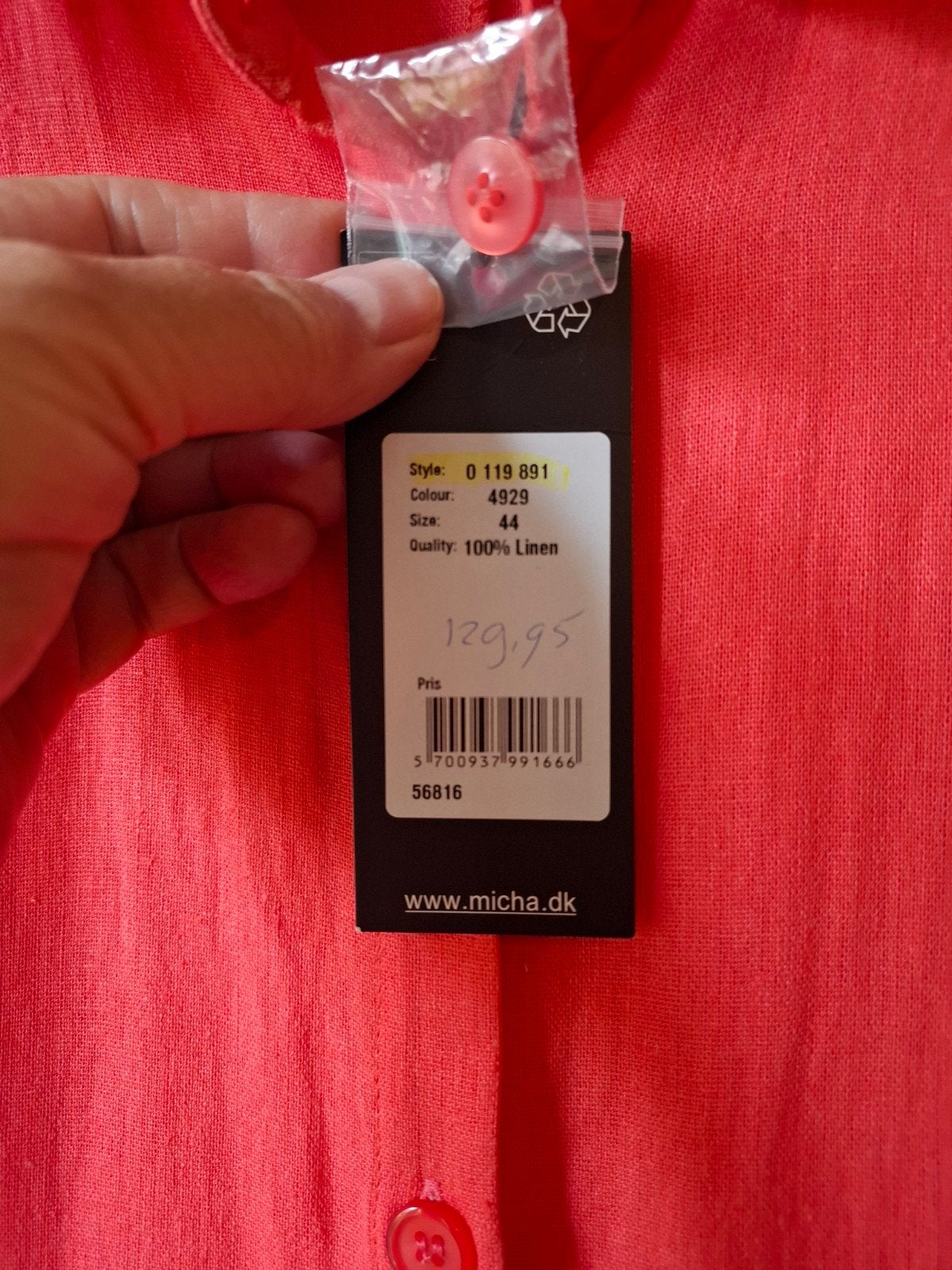 Micha oranje linnen jumpsuit maat: 44, Kleding | Dames, Maat 42/44 (L), Nieuw, Oranje, Ophalen of Verzenden