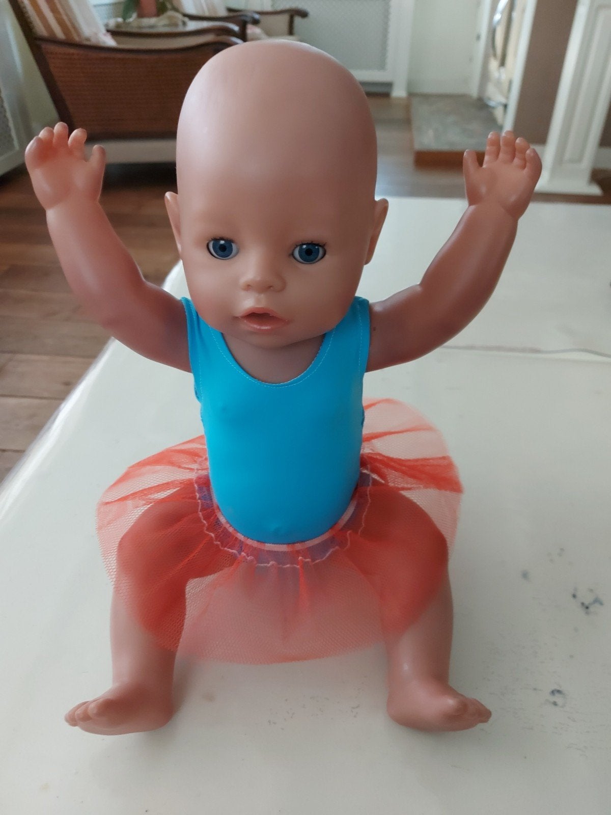 leuke ballerina set tulle rok baby born pop 43cm, Ophalen of Verzenden, Nieuw, Babypop