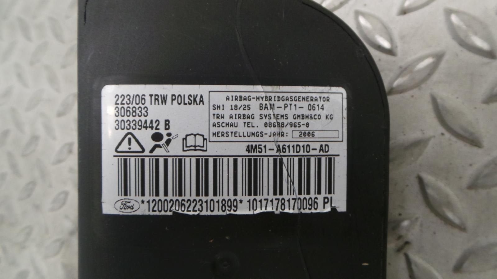 FORD FOCUS AIRBAG RECHTS 2006, Ophalen of Verzenden, Gebruikt, Stiba lid
