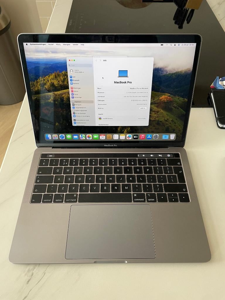 Macbook Pro 2018 (A1989) - 13inch - Intel I5 - 8gb - 500gb, Gebruikt, 2 tot 3 Ghz, Qwerty, 8 GB