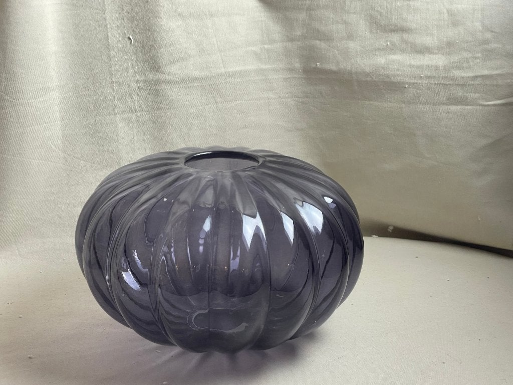 Vintage Ikea pumpin vaas Varliks jaren 2000, Gebruikt, Met patroon/structuur, Ophalen of Verzenden, Glas