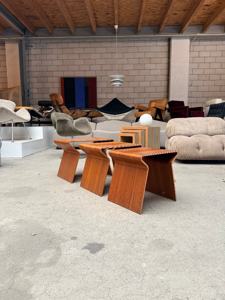 Vintage nesting tables by Grete Jalk, Ophalen, Gebruikt, X, Bruin