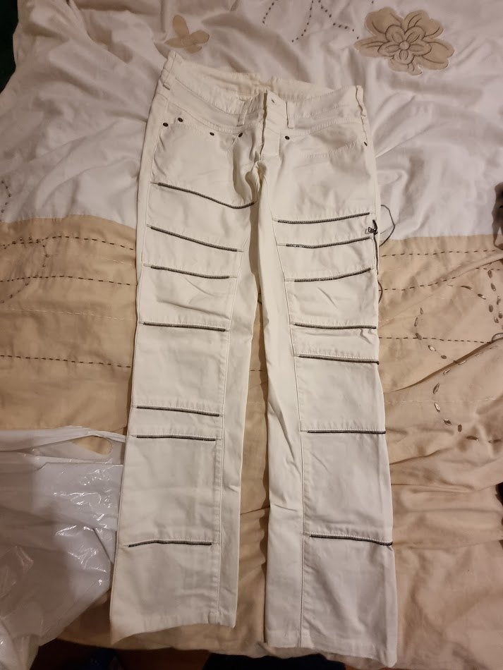 wite disigner  broek maat 30(36), Wit, Nieuw, Ophalen of Verzenden, Maat 36 (S)