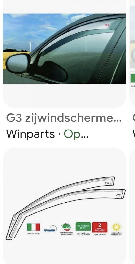 G3 Zijwindschermen voor Renault Trafic - Italiaans Design, Verzenden, Nieuw, Renault