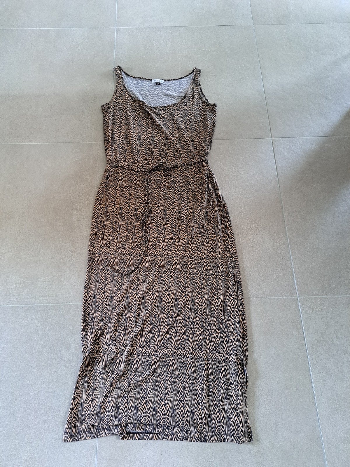 Midi jurk met zebraprint, Maat 38/40 (M), Meerkleurig, Ophalen of Verzenden, True Spirit