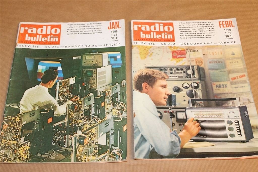 Radio Bulletin 1968 — Jan & Feb — Elektronica — Vintage, Boeken, Techniek, Ophalen of Verzenden, Gelezen, Elektrotechniek
