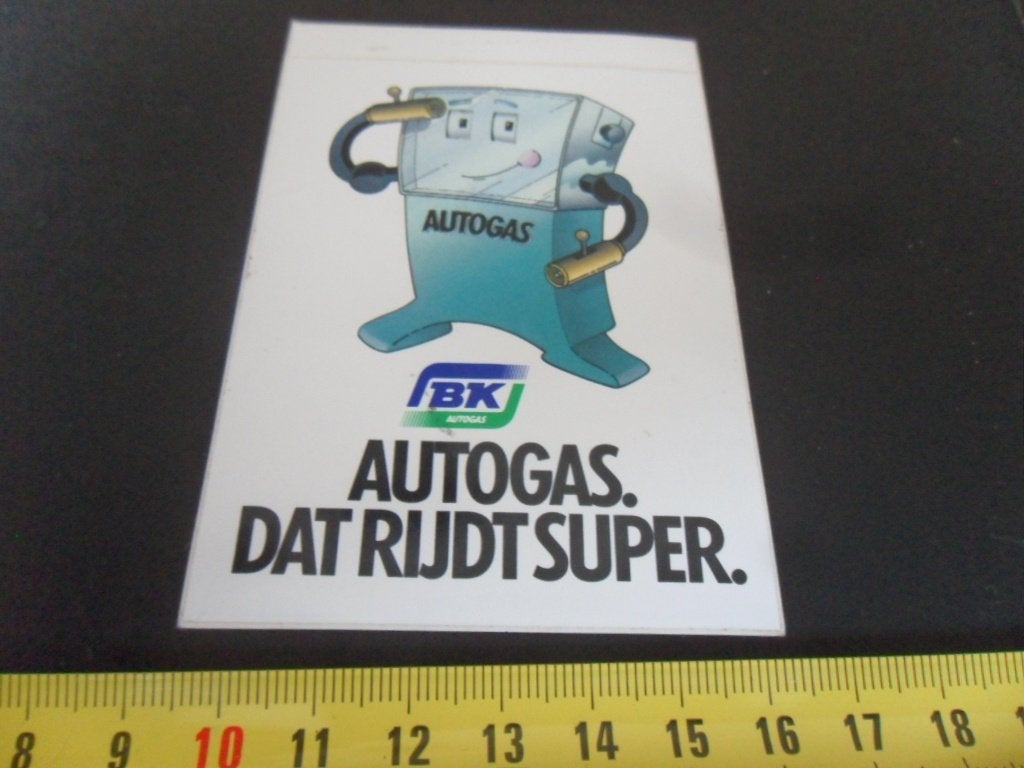 sticker BK AUTOGAS dat rijdt super AX209 *, Ophalen of Verzenden, Zo goed als nieuw