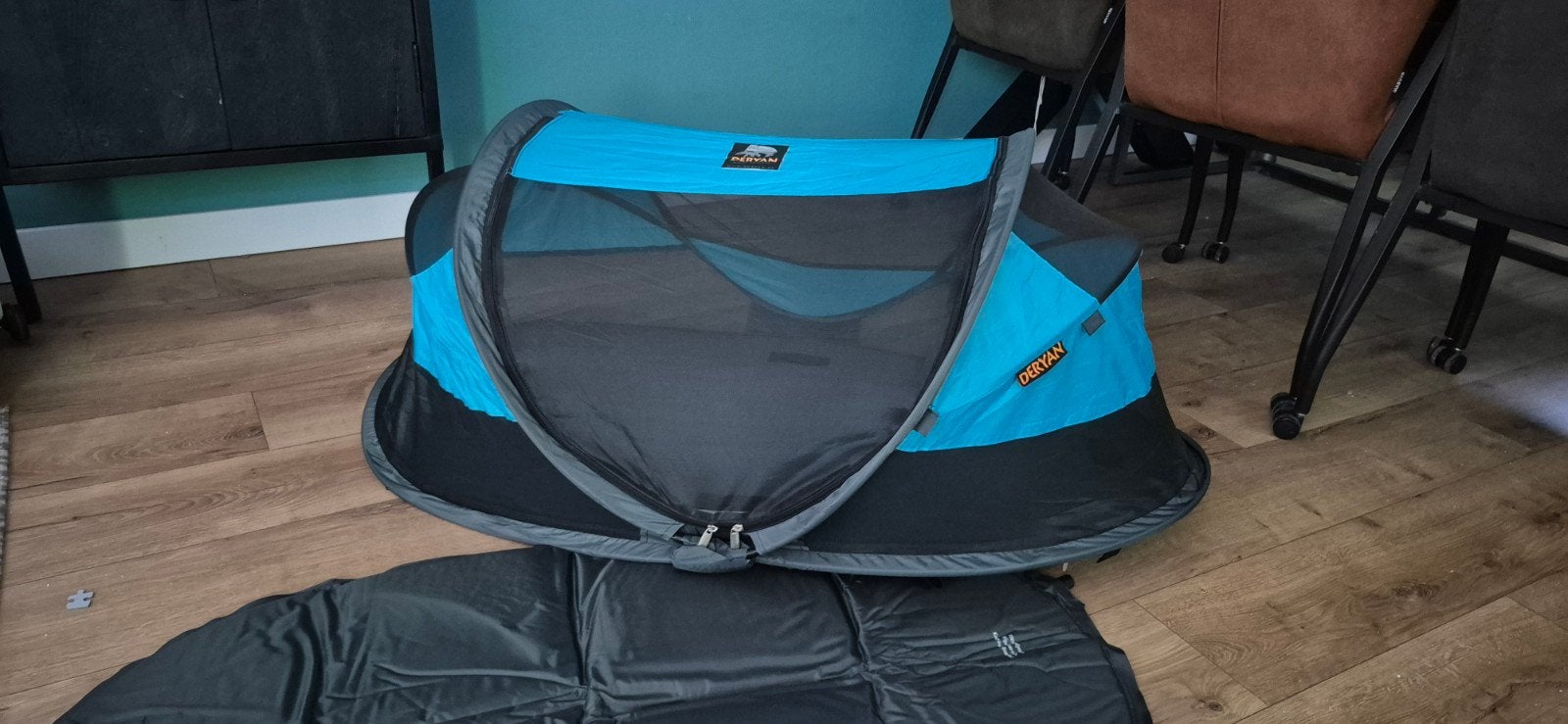 Deryan Baby Luxe Reisbedje - Blauw, Ophalen, Zo goed als nieuw