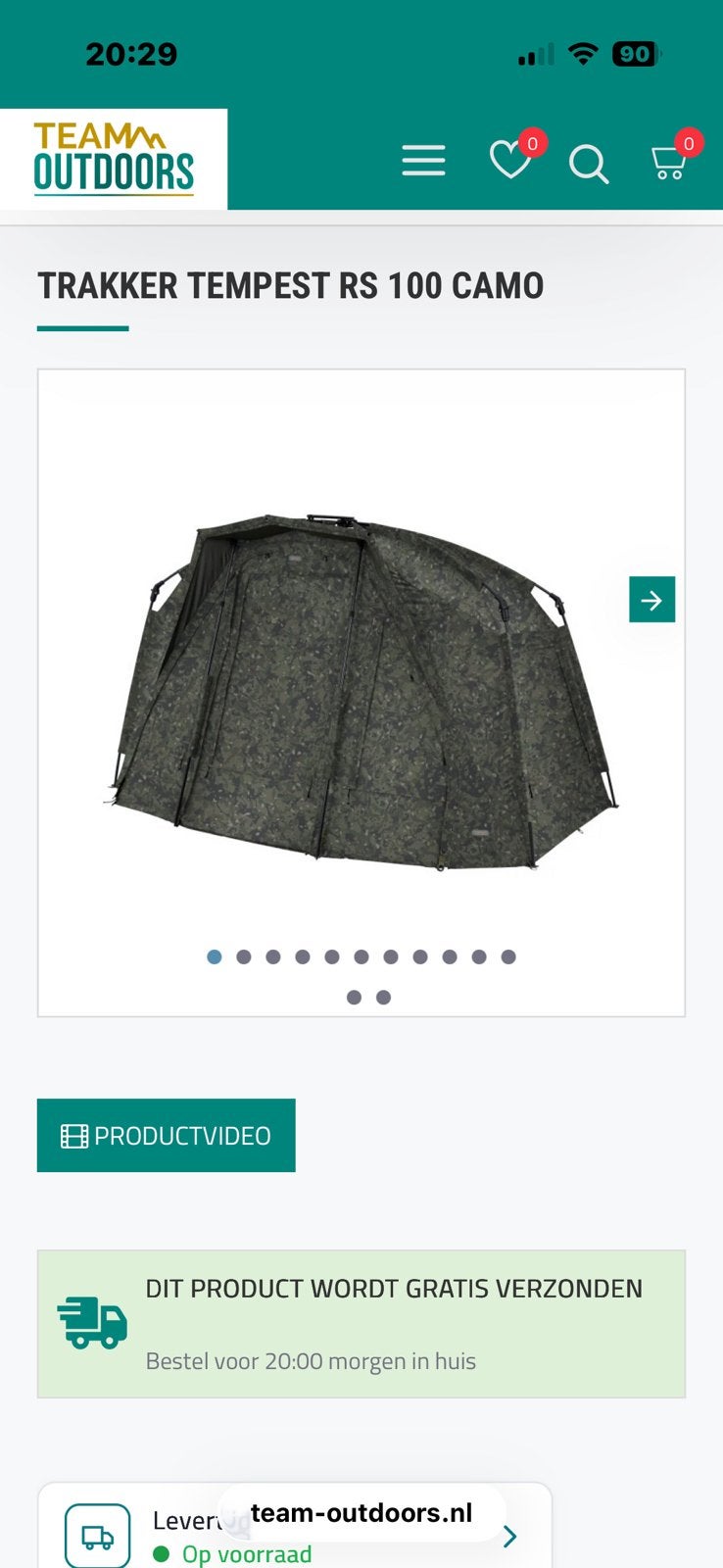 Trakker RS100 Camou met groene Skull Cap, Ophalen of Verzenden, Zo goed als nieuw, Overige typen