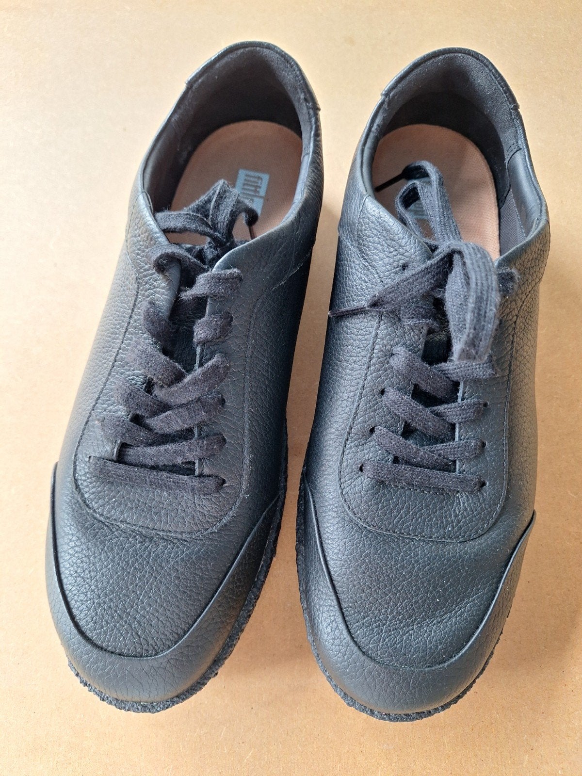 Fitflop Rally Sneakers Zwart Leer Maat 42, Ophalen, Zwart, Fitflop, Sneakers of Gympen